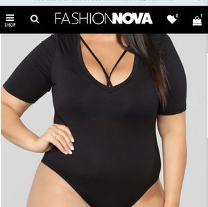 Brand new Black short sleeve bodysuit top